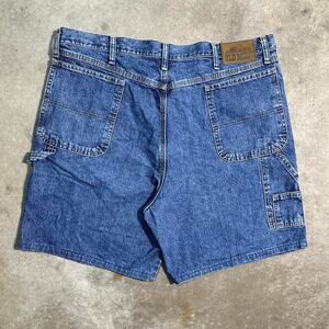 Vintage Old Mill Baggy Carpenter Jean Shorts Mens 40" Navy Blue Denim Jorts